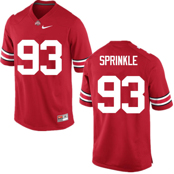 Men Ohio State Buckeyes #93 Tracy Sprinkle College Football Jerseys Game-Red